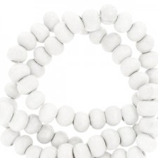 Wooden beads round 4mm White